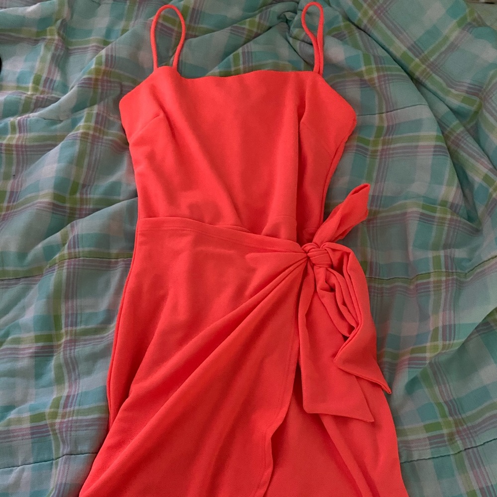Orange Wrap Dress